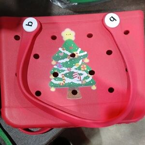 Red Christmas Tree Tote Bag